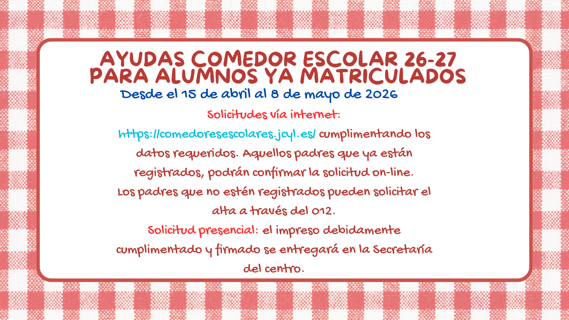 Becas comedor 26-27